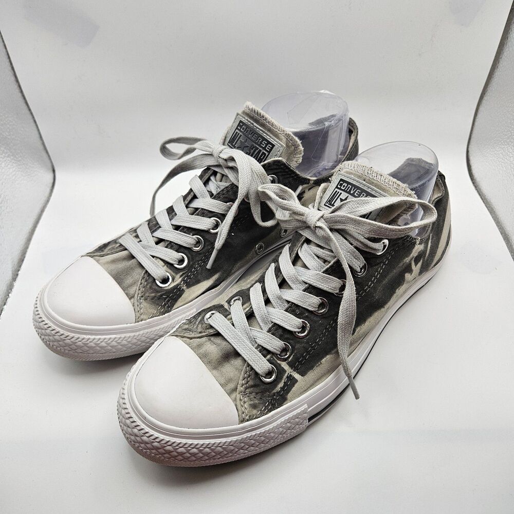 Converse All Star Unisex Low Top Grey Camo Sneakers 153526C US Mens 9 Womens 11